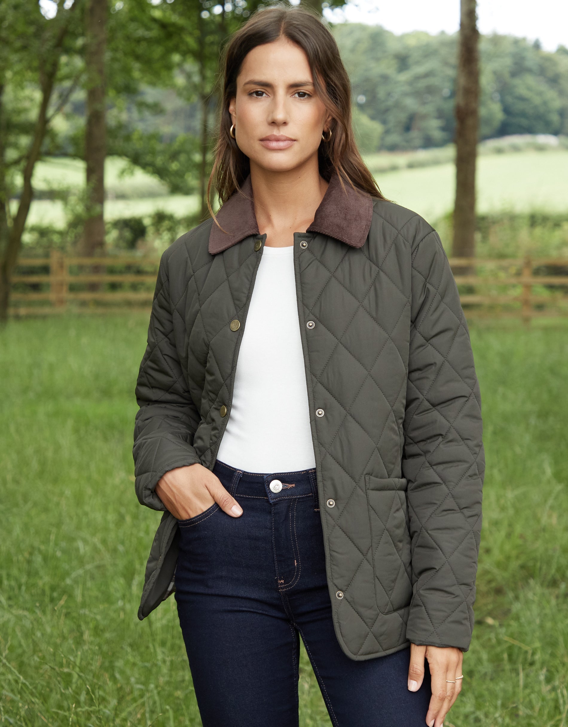 TBLD09997LadiesPineCordCollarShortPaddedJacketKhaki_d